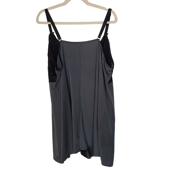 Torrid Womens 5X Gray Black Floral Lace Sleeveless Lingerie Sleepwear V-Neck - Picture 7 of 7